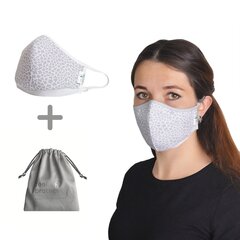 Многоразовая маска для лица 1016 Ergo Plus, серый леопард и мешочек для хранения. цена и информация | Первая помощь | 220.lv
