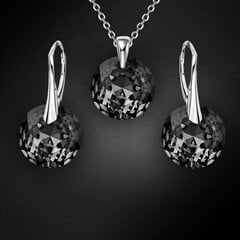 Серебряный комплект «Марианна (Silver Night)» с кристаллами Swarovski™ цена и информация | Наборы украшений | 220.lv