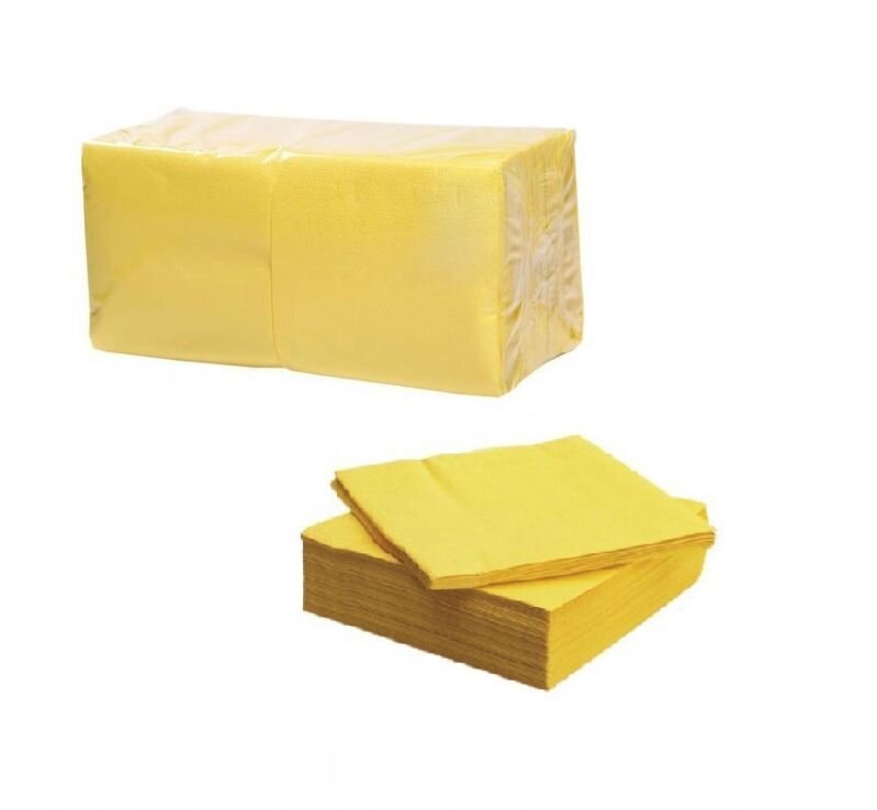 Papīra salvetes 24x24cm, dzeltenas 400gab cena un informācija | Galdauti, salvetes | 220.lv