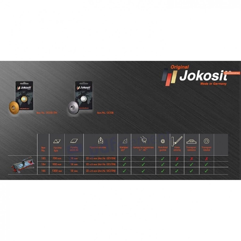 Flīžu griešanas ierīce JOKOSIT PROFI CUT MAX (700 mm) cena un informācija | Rokas instrumenti | 220.lv