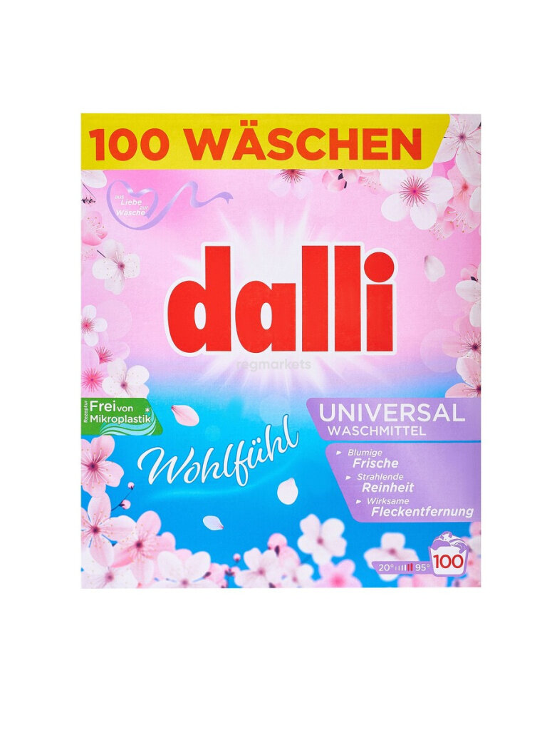 Universāls pulveris ar ziedu aromātu Dalli wohlfuhl, 6,5 kg, 100 mazgāšanas reizes cena un informācija | Veļas mazgāšanas līdzekļi | 220.lv