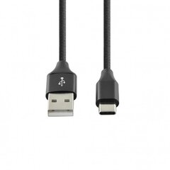 Toti 1M231-BLK USB A/ Type C 1 м цена и информация | Кабели для телефонов | 220.lv