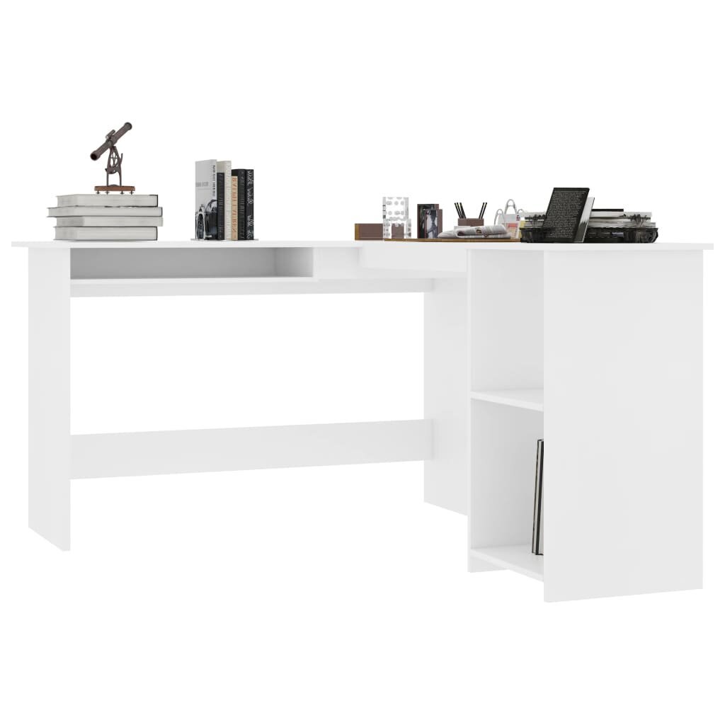 Stūra galds, balts цена и информация | Datorgaldi, rakstāmgaldi, biroja galdi | 220.lv