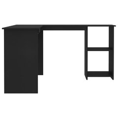 Stūra galds, melns cena un informācija | Datorgaldi, rakstāmgaldi, biroja galdi | 220.lv