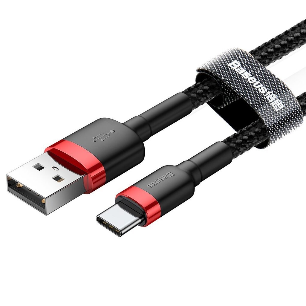 USB-C datu un uzlādes vads, Baseus Cafule CATKLF-A91 3A / PD / QC 3.0 / 50 cm, melns цена и информация | Savienotājkabeļi | 220.lv