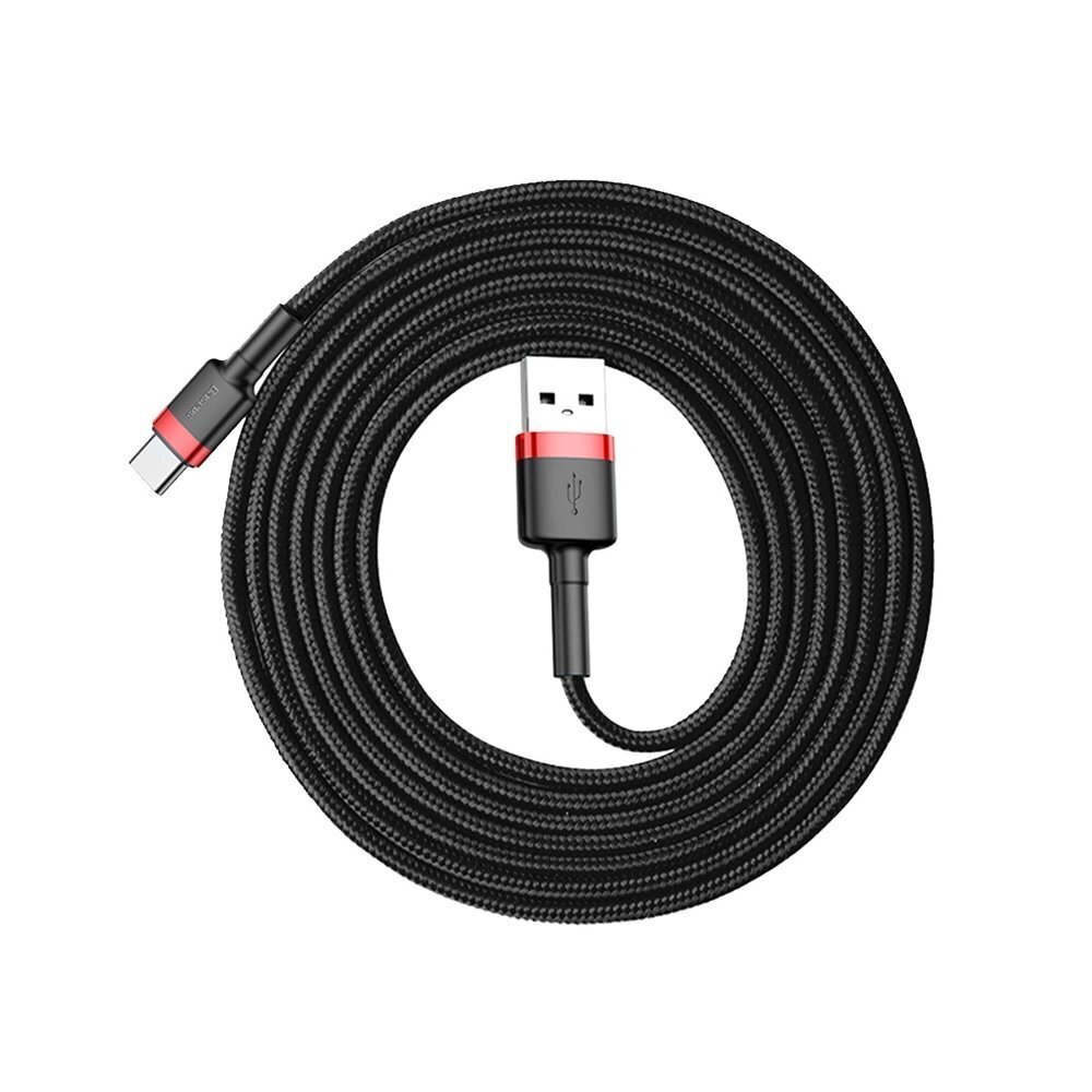 USB-C datu un uzlādes vads, Baseus Cafule CATKLF-C91 3A / PD / QC 3.0 / 200 cm, melns цена и информация | Savienotājkabeļi | 220.lv