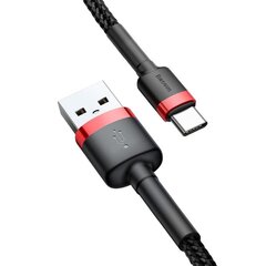 USB-C datu un uzlādes vads, Baseus Cafule CATKLF-U91 3A / PD / QC 3.0 / 300 cm, melns cena un informācija | Savienotājkabeļi | 220.lv