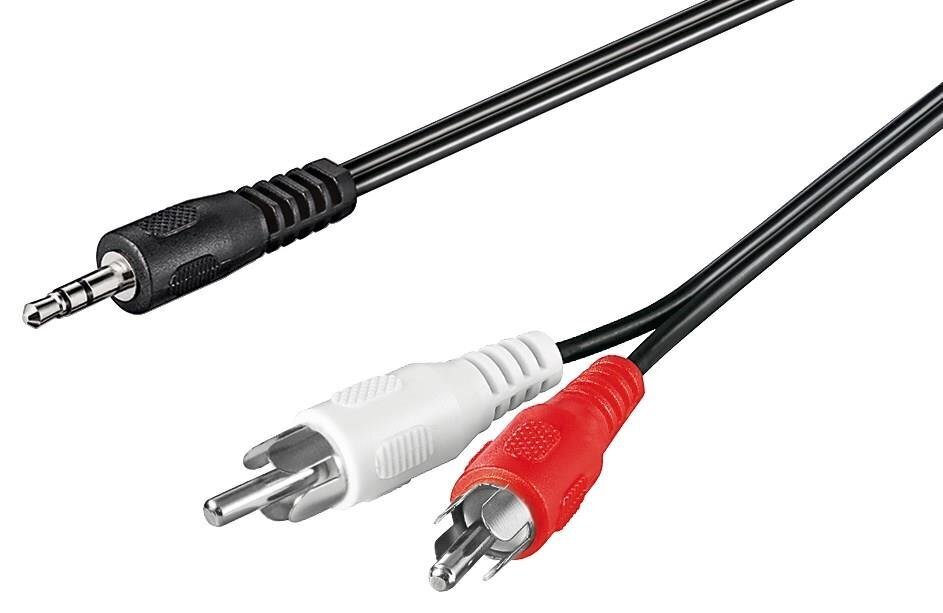 Kabelis Blackmoon (50018) 3.5MM STEREO / 2RCA 1.5M cena un informācija | Kabeļi un vadi | 220.lv