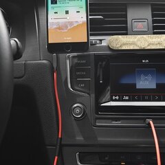 Hoco UPA12 Premium Aux Ligzdas 3.5mm spraudnis uz 3.5mm spraudnis 1m Kabelis ar mik & smart pogu uz pults Melns cena un informācija | Kabeļi un vadi | 220.lv