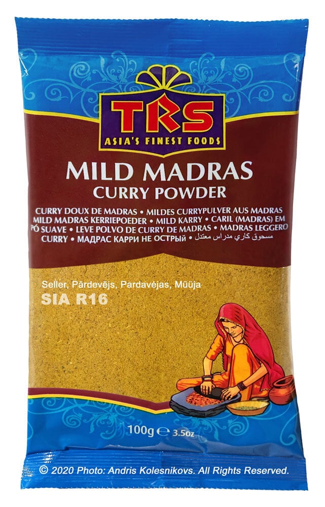 Karija pulveris maigs, MILD MADRAS CURRY Powder, TRS 100 g cena un informācija | Garšvielas, garšvielu komplekti | 220.lv