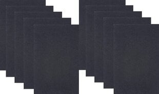 Dekoratīvās filcs komplekts 2 mm, 20x30 cm, 10 gab., krāsa melna cena un informācija | Filcēšanas piederumi | 220.lv