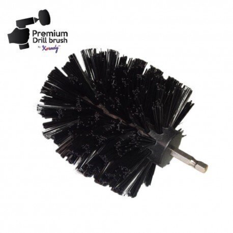 Profesionāla tīrīšanas birste Premium Drill Brush by Kornely, ļoti cieta, melna цена и информация | Rokas instrumenti | 220.lv