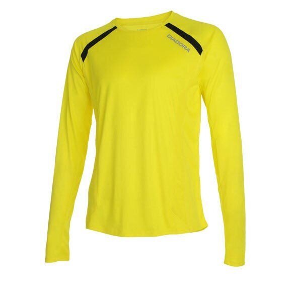 T-Krekls ar garām piedurknēm vīriešiem Diadora Team, dzeltens цена и информация | Sporta apģērbs vīriešiem | 220.lv