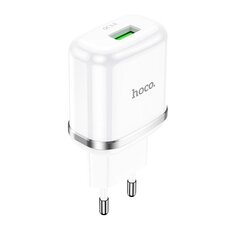 Hoco N3 tīkla lādētājs USB / 18W / 3A / Quick Charge 3.0 / balts cena un informācija | Lādētāji un adapteri | 220.lv