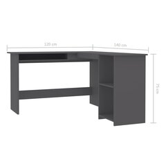 Stūra galds, pelēks cena un informācija | Datorgaldi, rakstāmgaldi, biroja galdi | 220.lv