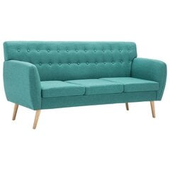 Trīsvietīgs dīvāns, 172x70x82 cm, zaļš cena un informācija | Dīvāni | 220.lv