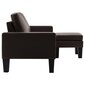 Trīsvietīgs dīvāns ar kāju balstu, brūns cena un informācija | Dīvāni | 220.lv