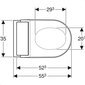 Viedais tualetes pods Geberit AcuaClean Tuma Comfort Rimless ar bidē funkciju un lēni aizveramu vāku 146.291.SI.1 cena un informācija | Tualetes podi | 220.lv