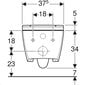 Viedais tualetes pods Geberit AcuaClean Sela Rimless TurboFlush ar bidē funkciju un lēni atveramu vāku 146.221.11.1 цена и информация | Tualetes podi | 220.lv