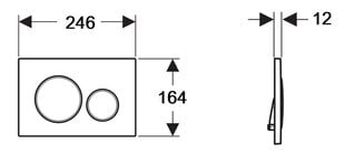 WC кнопка Geberit Sigma 20 115.882.14.1, черная цена и информация | Детали для унитазов, биде | 220.lv