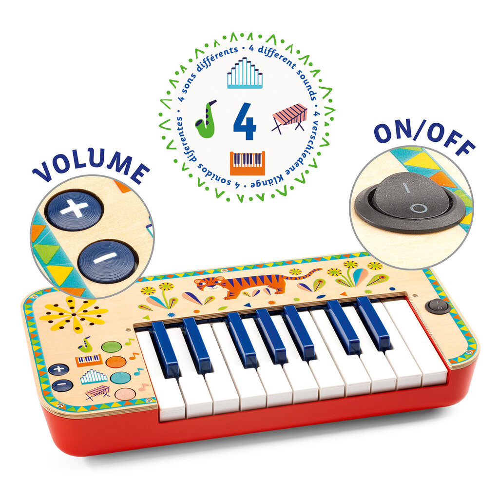 Mūzikas instruments bērniem Djeco Sintezators, Animambo DJ06023 cena un informācija | Attīstošās rotaļlietas | 220.lv
