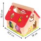 Koka klucīši-šķirotājs lauku māja EcoToys цена и информация | Rotaļlietas zīdaiņiem | 220.lv