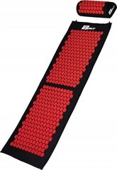 Массажный коврик для акупрессуры Eb Fit 128x48x2 см, красный/черный цена и информация | Аксессуары для массажа | 220.lv