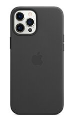 Apple maciņš piemērots iPhone 12 Pro Max Leather Case with MagSafe, Black cena un informācija | Telefonu vāciņi, maciņi | 220.lv