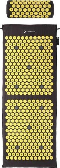 Masāžas akupresūras paklājiņš Hms AKM04 125x48x2 cm, dzeltens/melns цена и информация | Masāžas piederumi | 220.lv