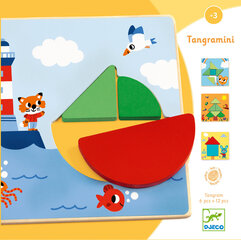 Izglītojoša koka spēle - Tangramini, Djeco DJ01672 cena un informācija | Attīstošās rotaļlietas | 220.lv