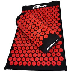 Массажный коврик для акупрессуры Eb Fit 67x42x2 см, красный/черный цена и информация | Аксессуары для массажа | 220.lv