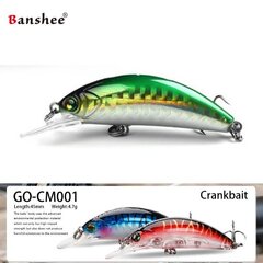 Воблер Banshee Crankbait 45мм 4.7г GO-CM001, зеленый/черный цена и информация | Воблеры, приманки, блесны | 220.lv