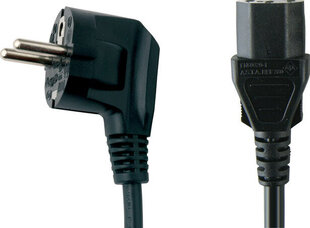 Valueline VML1012EC Strāvas kabelis personālajam datoram ar EC spraudni 3P IEC 320 ligzda 2m cena un informācija | Kabeļi un vadi | 220.lv