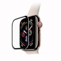 Закаленное защитное стекло Fusion Nano 9H для экрана часов Apple Watch 4 / 5 40 мм, черное цена и информация | Аксессуары для смарт-часов и браслетов | 220.lv