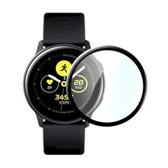 Закаленное защитное стекло Fusion Nano 9H для экрана часов Galaxy Watch Active 2,40 мм, черное цена и информация | Аксессуары для смарт-часов и браслетов | 220.lv