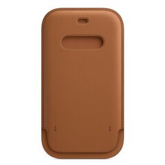 Apple iPhone 12 Pro Max Leather Sleeve ar MagSafe, Saddle Brown cena un informācija | Telefonu vāciņi, maciņi | 220.lv