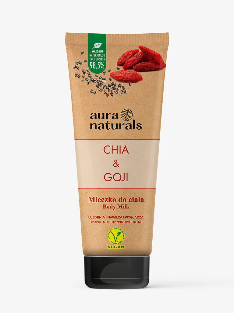 Ķermeņa pieniņš Aura Naturals Chia&Goji, 200 ml cena un informācija | Ķermeņa krēmi, losjoni | 220.lv