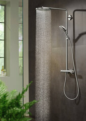 Hansgrohe Raindance Select S 240 1jet termostata dušas sistēma, Matt Black, 27633670 cena un informācija | Dušas komplekti un paneļi | 220.lv