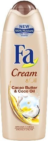Dušas želeja Fa Creme & Oil Cacao & Coco oil, 250 ml цена и информация | Dušas želejas, eļļas | 220.lv