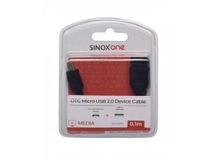 USB 2.0 - USB Micro OTG kabelis SINOX SOC4950, 0.1m cena un informācija | Savienotājkabeļi | 220.lv