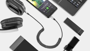 Rebel Audio AUX vads 3.5 mm -> 3.5 mm 1 m Melns цена и информация | Кабели и провода | 220.lv