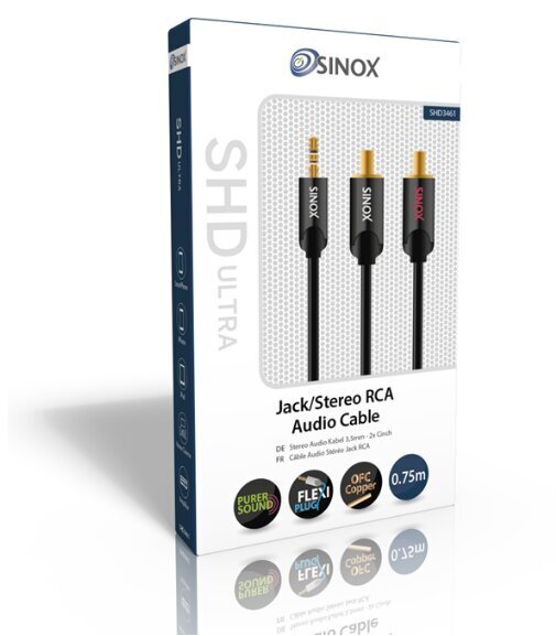 Jack - Stereo RCA audio kabelis SINOX SHD3462, 1.5m cena un informācija | Kabeļi un vadi | 220.lv