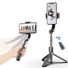 Mocco 4 in 1 Universāls Selfie Stick ar 1x ass stabilizatoru (Gimbal) / Tripod Statnis / Bluetooth Tālvadības pults / Melns cena un informācija | Selfie Sticks | 220.lv