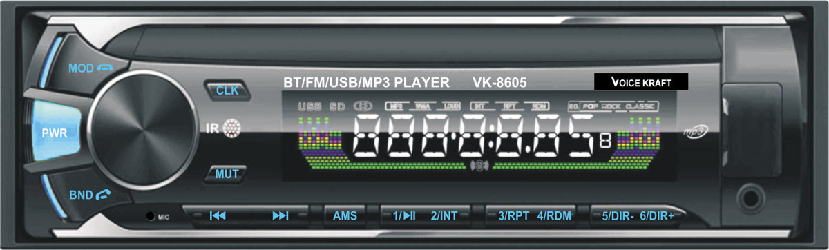 Auto Magnetola VK-8605 cena un informācija | Auto magnetolas, multimedija | 220.lv