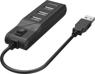 HUB HAMA z włącznikiemUSB 2.0 4xUSB-A cena un informācija | Adapteri un USB centrmezgli | 220.lv