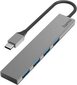 USB sadalītājs Hama USB-C 4 ligzdas USB 3.2 Ultra-Slim, 00200101 цена и информация | Adapteri un USB centrmezgli | 220.lv
