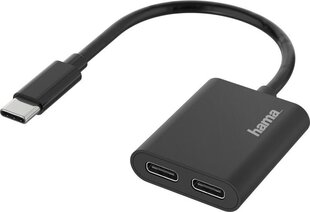 USB Adapteris Hama Technics USB-C x 2 cena un informācija | Adapteri un USB centrmezgli | 220.lv