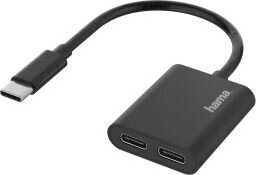 USB Adapteris Hama Technics USB-C x 2 cena un informācija | Adapteri un USB centrmezgli | 220.lv