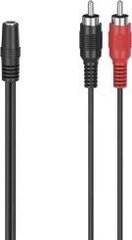 Hama RCA 3.5mm, 0.1m cena un informācija | Kabeļi un vadi | 220.lv