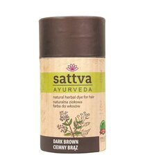 Растительная краска для волос темно-коричневая Dark Brown Sattva Ayurveda, 150г цена и информация | Краска для волос | 220.lv